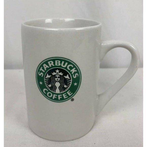 2008 White Starbucks Mug With Green Black Mermaid - Picture 2 of 4